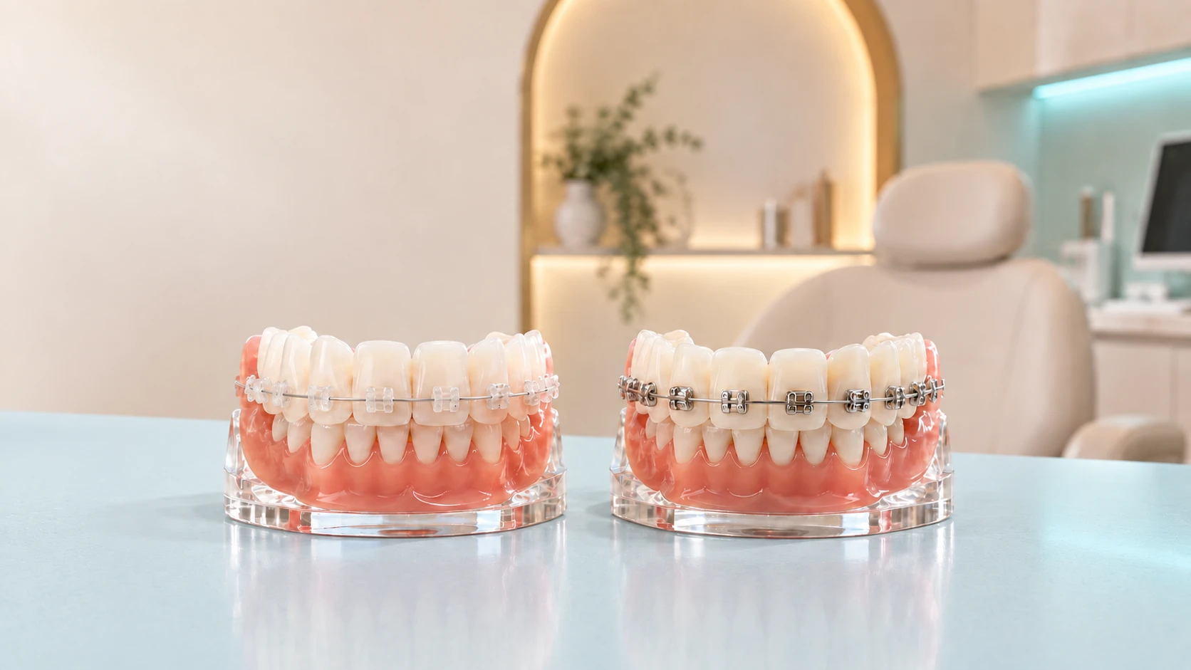 Ceramic braces vs metal braces comparison – WhiteLine Dental Clinic Al Rigga, Dubai – WhiteLine Dental Clinic Al Rigga