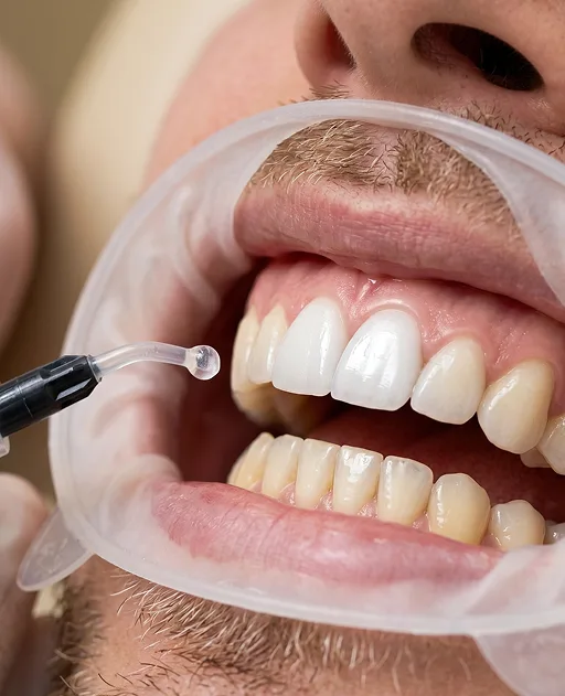 Teeth Whitening treatment at WhiteLine Dental Clinic Al Rigga