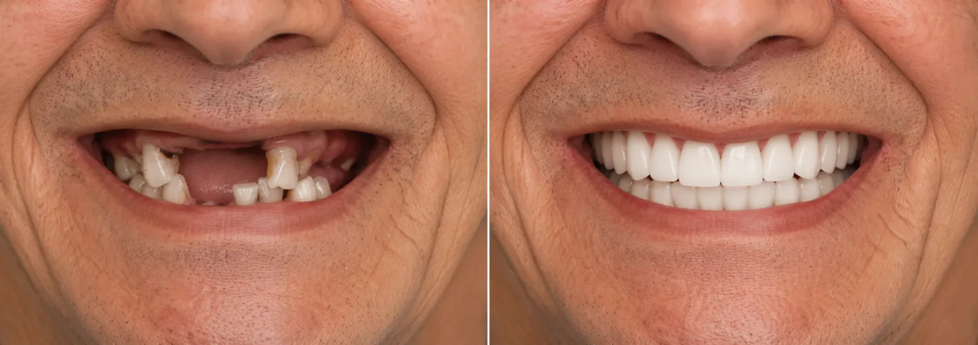 Denture results at WhiteLine Dental Clinic Al Rigga